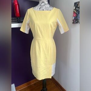 Antonio Melani Short Sleeve Pale Yellow Dress